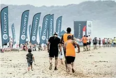  ?? Pictures: SUPPLIED ?? STRIDING THROUGH SAND: The 49th annual Discovery Surfers Challenge will dash through East London soon.