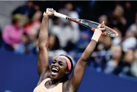  ?? FOTO: LEHTIKUVA/AFP/JEWEL SAMAD ?? FöRSTA FINALEN. Sloane Stephens är redo för sin första Grand Slamfinal.