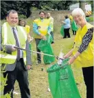  ??  ?? Rubbish plan Councillor Iain Nicolson and Councillor Cathy McEwan