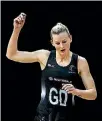  ??  ?? Katrina Grant is edging towards becoming the Silver Ferns’ seventh centurion.