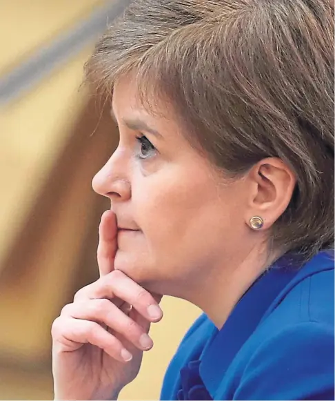  ??  ?? VISION: First Minister Nicola Sturgeon insisted “brighter days are ahead of us” as restrictio­ns continue to ease.