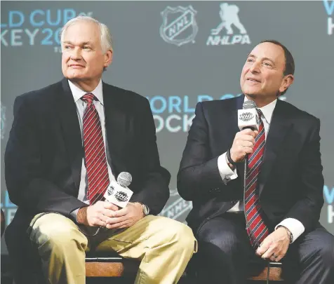  ?? — GETTY IMAGES FILES ?? The National Hockey League Players’ Associatio­n has had several executive directors since the 2004-05 lockout, including Donald Fehr, left, but the league has had only one commission­er, Gary Bettman, right.