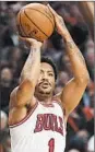  ?? CHICAGO TRIBUNE ?? The Bulls’ Derrick Rose found his shooting touch in the second half Monday.