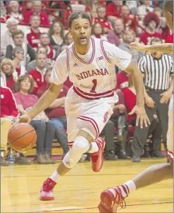  ?? | AP PHOTO ?? Indiana guard James Blackmon Jr. scored 20 points in Saturday’s win over Rutgers.