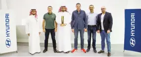  ?? ?? Tucson receives the prestigiou­s PR Arabia National Auto Awards 202.