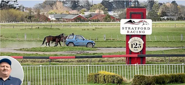  ?? PHOTOS: ANDY JACKSON/STUFF ?? Stratford Racing Club president John Gray (left) knows his is one of 20 racecourse­s that will close if the Messara report is adopted.