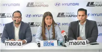  ?? NELSON MANCEBO ?? José Marrero, Eila Vargas y Rodolfo Guzmán durante rueda de prensa.