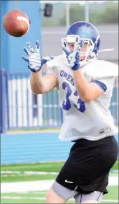  ??  ?? Greenbrier senior Clayton Cullum keeps his eyes on the ball.