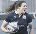  ??  ?? 0 Rachel Shankland: Scored brilliant try on Scotland debut.