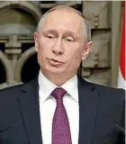  ??  ?? A new report says Vladimir Putin personally ordered the campaign of interferen­ce.