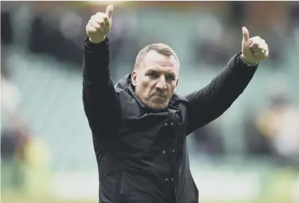  ??  ?? 0 His Celtic side may win everything in sight, but that alone might not make Brendan Rodgers Manager of the Year