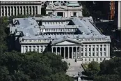  ?? PATRICK SEMANSKY — THE ASSOCIATED PRESS FILE ?? The U.S. Treasury Department building is seen from the Washington Monument in Washington on Sept. 18, 2019.