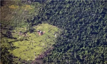  ??  ?? An aerial photo from September 2015 shows land cleared by ‘settlers’ in Murubila, Nicaragua. Photograph: Esteban Félix/AP