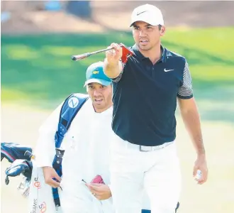  ?? ON COURSE: Jason Day gets in a practice round prior to the start of the 2018 Masters Tournament at Augusta National Golf Club. Picture: GETTY IMAGES ??