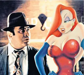  ??  ?? Facts and figures: Jessica Rabbit bewitches private eye Eddie Valiant (played by Bob Hoskins)