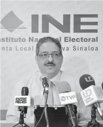  ?? Foto: Efrén Cárdenas. ?? Jorge Luis Ruelas Miranda, presidente del INE en el estado.