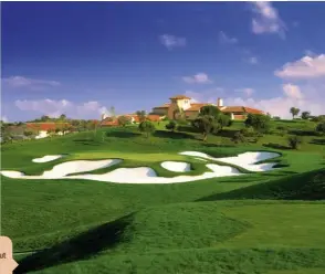  ??  ?? Monte Rei is a Jack Nicklaus-designed layout that features expansive bunkering and dramatic sloping greens.