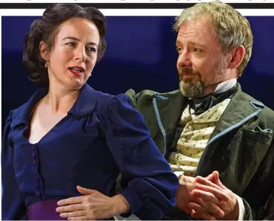  ??  ?? From Russia with love: Amanda Drew as the trapped wife Natalya, and John Simm as her suitor