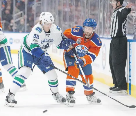  ?? CODIE MCLACHLAN/THE CANADIAN PRESS/FILES ?? Canucks forward Markus Granlund, coming off career highs of 19 goals and 13 assists last season despite playing most of the campaign with an injured wrist, says he’s “100 per cent” healthy heading into 2017-18.