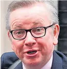  ??  ?? Pledge…Michael Gove yesterday