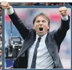 ??  ?? ROARING BACK: Conte was his old self yesterday