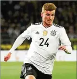  ??  ?? Im Kader für den Confed-Cup: Timo Werner, hier bei seinem DFB-Debüt gegen England. Foto: dpa