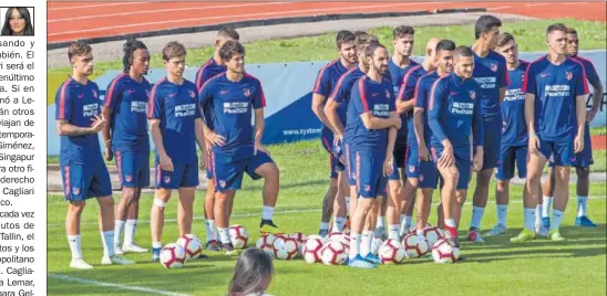  ??  ?? ADIÓS BRUNICO. Con las sesiones de mañana (en la foto) y tarde de ayer, el Atleti se despidió del ‘stage’ en Italia. Hoy vuela a Cagliari a las 11:00.