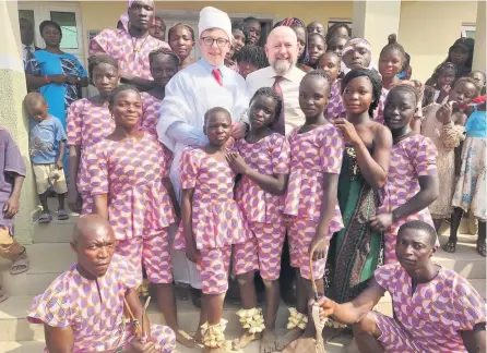  ??  ?? Former Monkton Combe pupil Seth Thomas raised £50,000 to build a clinic in a Nigerian village that has been plagued by a violent militia
