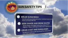  ?? WSI ?? Tips to keep yourself sun safe.