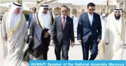  ??  ?? KUWAIT: Speaker of the National Assembly Marzouq Al-Ghanem headed to the US yesterday. — KUNA