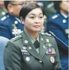  ?? ?? Armed Forces of the Philippine­s (AFP) spokespers­on Col. Francel Margareth Padilla