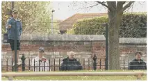  ?? Pic: Keith Woodland ?? WATCHING ON Fans outside the Victory Stadium watching the FA Vase semi-final