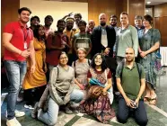  ?? ?? The mentors Dr. Anna Huth, Grzegorz Paprzycki and Jakub Kopeć aling with representa­tives from the Polish Institute New Delhi pose with the participan­ts of the Documentar­y Film Workshop at the HIFF 2023.