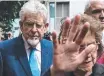  ??  ?? Rolf Harris leaves court with his niece Jenny Harris.