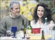  ?? Sundance Selects ?? GLENN (Gareth Williams) and Suzanne (Andie MacDowell) in Russ Harbaugh’s family drama.