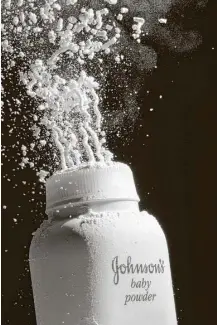  ?? Matt Rourke / Associated Press file ?? Johnson & Johnson says it will appeal a jury’s decision on its baby powder’s risk. Johnson from page B1
