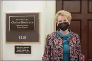  ?? SUBMITTED PHOTO ?? Representa­tive Chrissy Houlahan in front of her Washington, D.C. office on swearing in day.