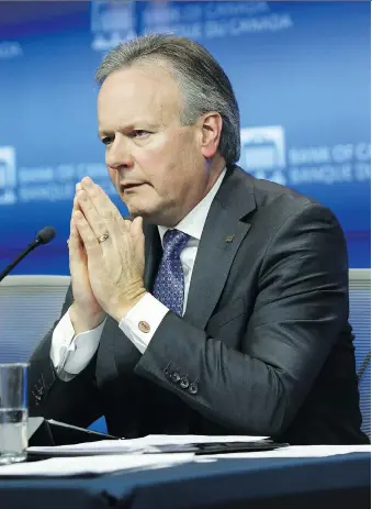  ?? DAVID KAWAI/BLOOMBERG FILES ?? Bank of Canada governor Stephen Poloz has dug deep into the data and determined that the threat of a housing bust is probably not as serious as it appears, says Kevin Carmichael.