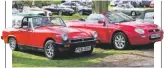  ??  ?? Happy days. The only time that the Midget and MGF ever attended a show together – Drive-it Day at Gunby Hall near skegness in 2013 – was certainly one for the books.