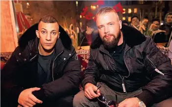  ?? FOTO: IMAGO ?? Die Rapper Farid Bang (l.) und Kollegah, die eigentlich Farid Hamed El Abdellaoui und Felix Blume heißen.