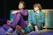  ?? ?? A quiet moment between James Dobin-Smith as Orsino and Quinn Mulvey as Viola.