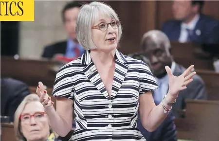  ?? THE CANADIAN PRESS/FILES ?? Newly released documents show federal Labour Minister Patty Hajdu was briefed in mid-March that there would be a drop in the number of hours funded through the government’s summer jobs program to meet the Liberal government’s target.