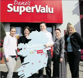  ??  ?? Some of the Mallow Autism-Friendly community at Dano’s Supervalu, from left: Orla Hartnett, Eleanor Fitzpatric­k, Cian Moriarty, Trish Howell and Lorraine Donnery.