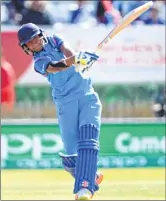  ??  ?? Harmanpree­t's not out 171 came of just 115 balls and embellishe­d with 20 fours and seven sixes