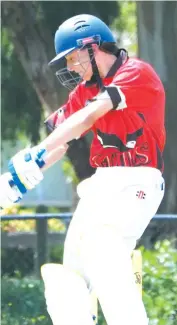  ??  ?? Warragul’s Patty Mulqueen, pictured batting during the division two match against Western Park, performed well with both bat and ball at Junior Country Week; Photograph: Paul Cohen.