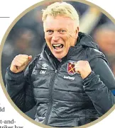  ?? ?? David Moyes has had plenty to celebrate since
his return to West Ham