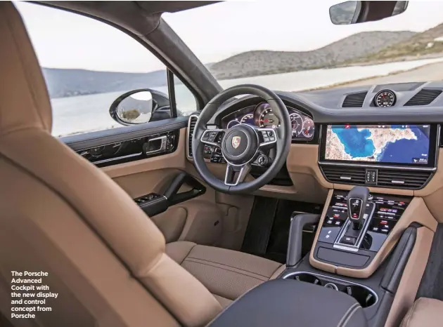  ??  ?? The Porsche Advanced Cockpit with the new display and control concept from Porsche