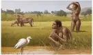  ?? Illustrati­on: Ettore Mazza ?? Homo bodoensis lived in the same epoch as early humans and Neandertha­ls.