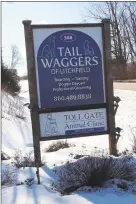  ?? Emily M. Olson / Hearst Connecticu­t Media ?? Tail Waggers kennel and dog day care is open, while the Toll Gate Veterinary Clinic closed down Monday.