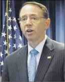  ?? AP PHOTO ?? Maryland U.S. Attorney Rod Rosenstein in Greenbelt, Md.